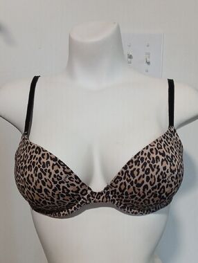 Victoria's Secret PINK Wear Everywhere Demi Sexy Leopard Print Underwire Bra